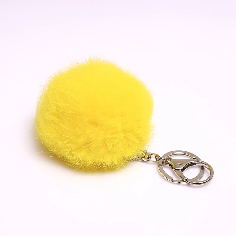 Хит продаж новинка 8 см длина кроличий мех шар сотовый телефон кулон-брелок для