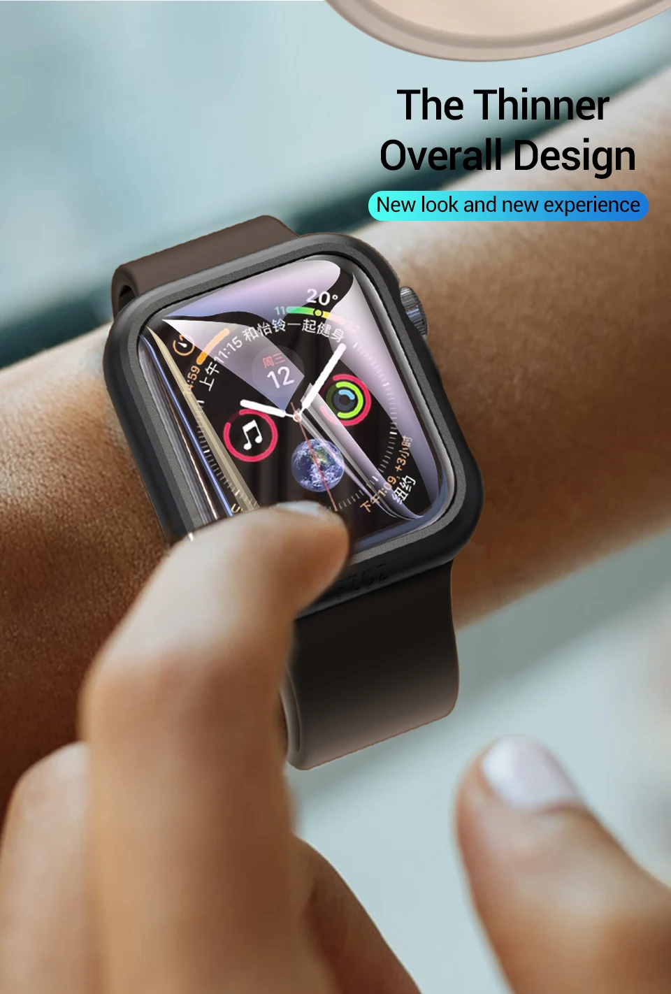 PZOZ для apple watch 4 5 Чехол для часов 40 мм 44 мм чехол для apple watch 1 2 3 защитный чехол 38 мм 42 мм Защитная пленка для экрана