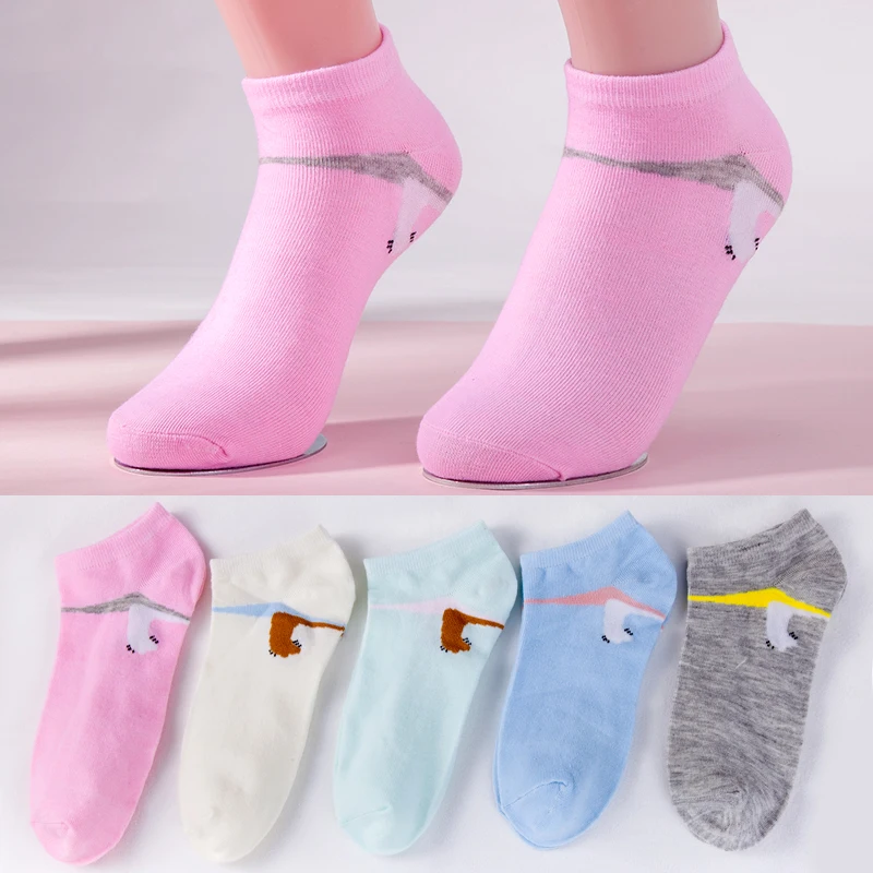 5 colors Women Socks Girls Cute Cartoon Boat Fashion Lady Spring And Summer Short Casual Ankle New Dropshipping | Женская одежда