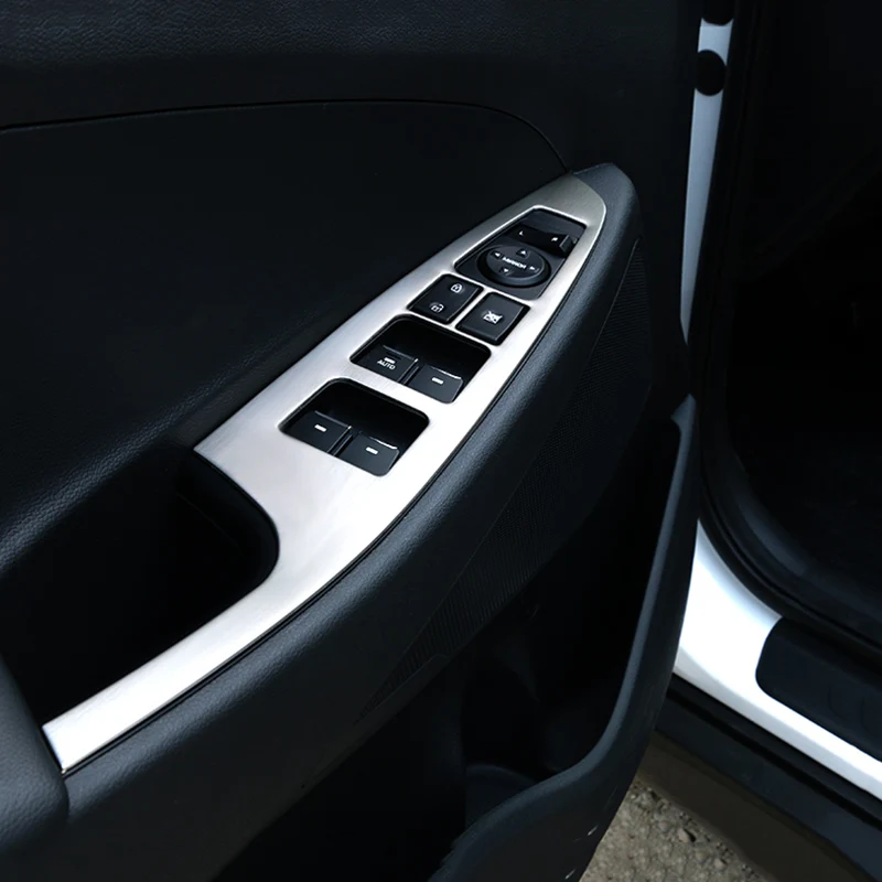 

Car Door Window Switch Button Frame Cover Panel Trim Fit for Tucson 2015 2016 2017 Interior Accessories Car Styling
