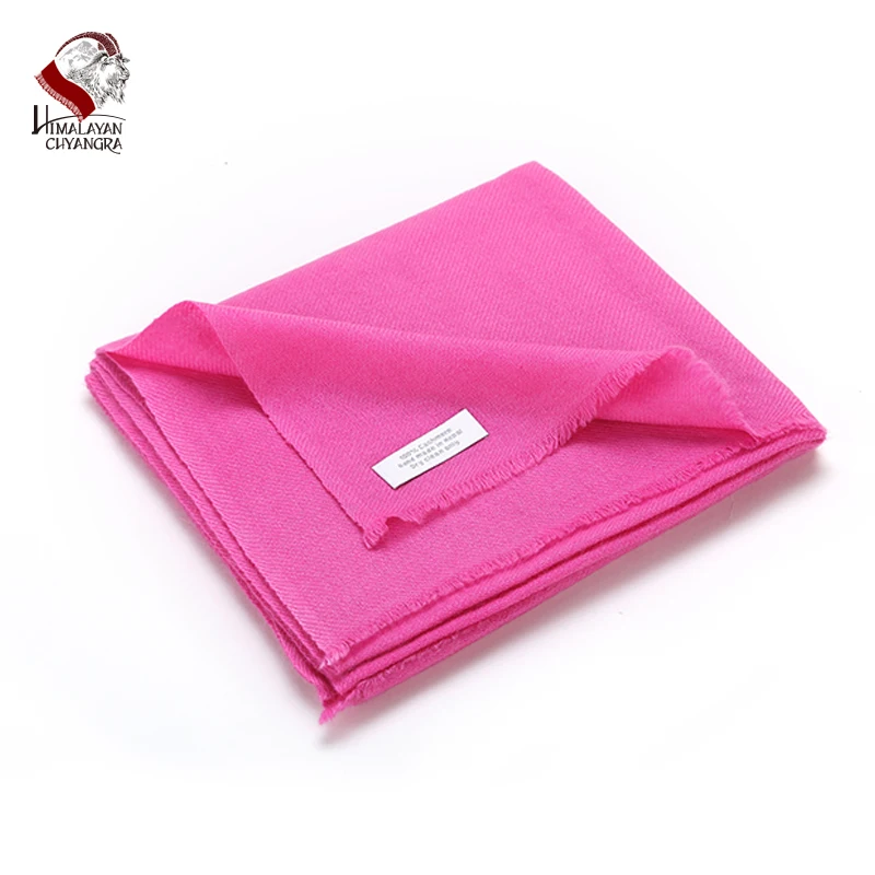 Непальский 100% кашемировый шарф шаль глушитель классический сплошной цвет