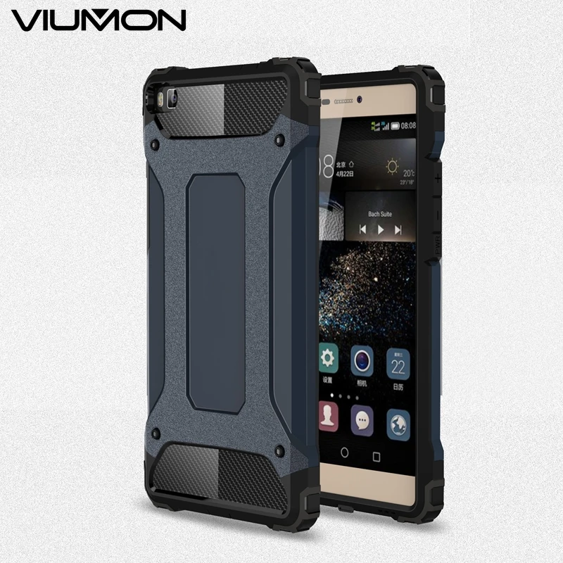Для Huawei P8 Case Роскошные Оригинал Viumon Гибридный Обложка ПК Силиконовые Назад P 8