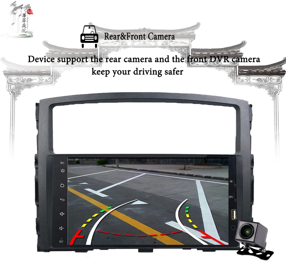 Android 10 0 Восьмиядерный автомобильный музыкальный видео плеер для Mitsubishi Pajero 2006 08 2010