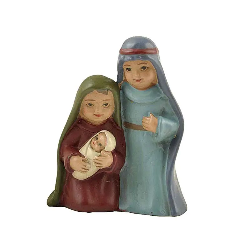 Polyresin семья Иисуса младенец Рожденный Рождества набор статуя Mary Miniatures фугурины ортодоксальный ковчег Ковенант Marie Joseph церковная