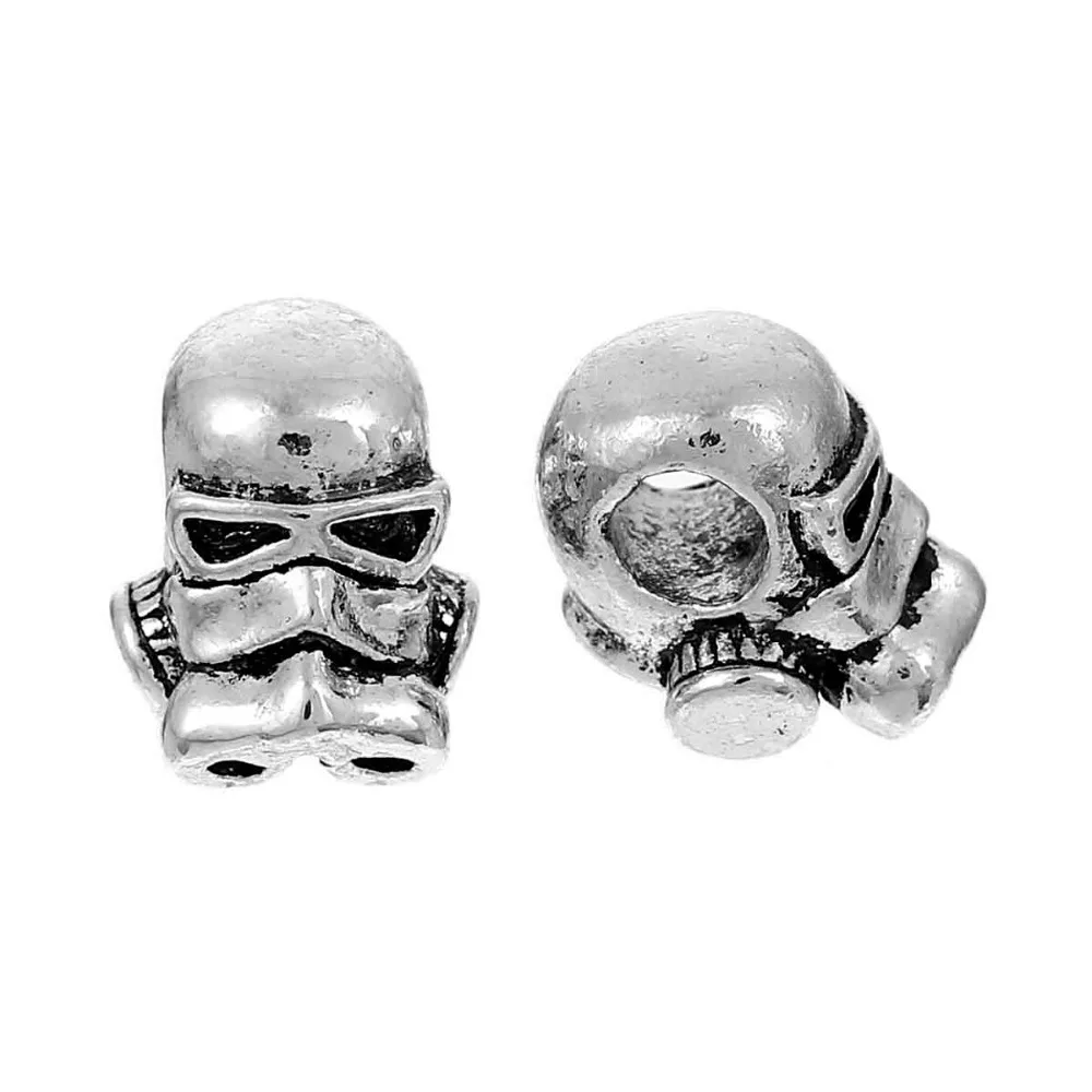 DoreenBeads сплав на основе цинка 3D европейские шармы газовая маска голова человека