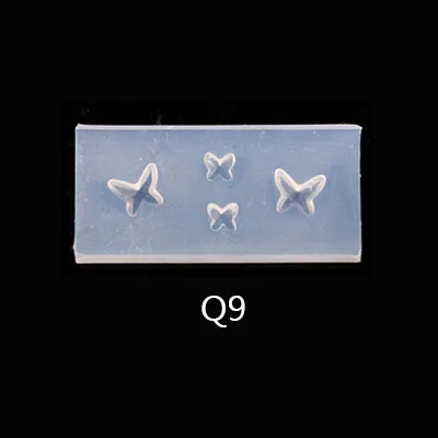 8 шт./лот Q серия(Q1-Q16) 3D смешанный дизайн акриловый дизайн ногтей плесень Советы Декор DIY Различные стили прозрачный - Цвет: Q9