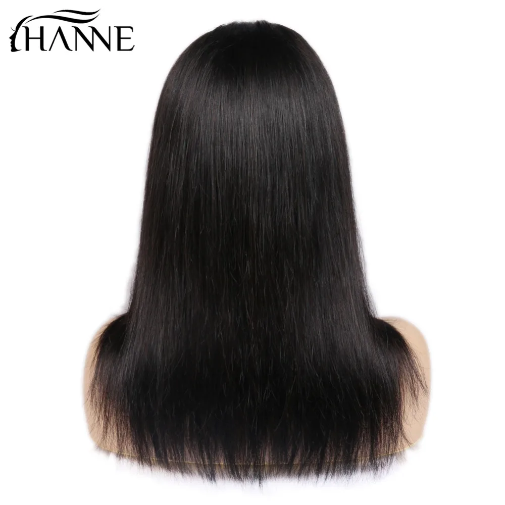 Волосы hanne 4*4, парики из натуральных волос, средняя часть, прямые волосы Remy, без клея, бразильский парик с детскими волосами для черных женщин