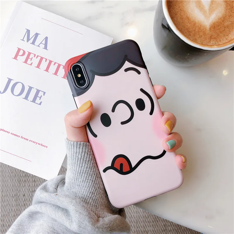 GlamPhoneCase милый мультфильм мальчик девочка чехол для iPhone X Xs Max XR 8 7 Простая мягкая задняя чехол для iPhone 8 7 6 6S Plus чехлы