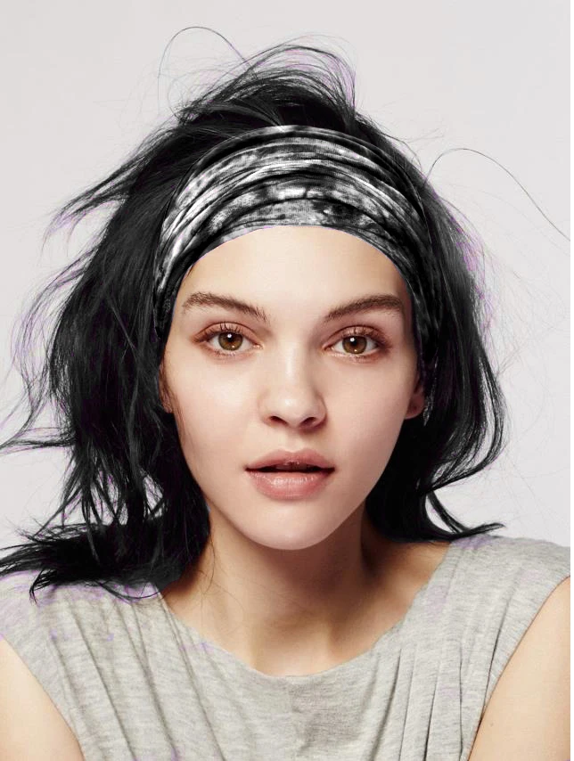 Повязка на голову женская хлопковая в стиле бохо широкая эластичная Вуалетка