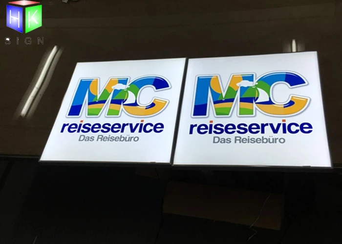 Настенный тонкий светодиодный световой короб с рамкой для показа рекламы|advertising