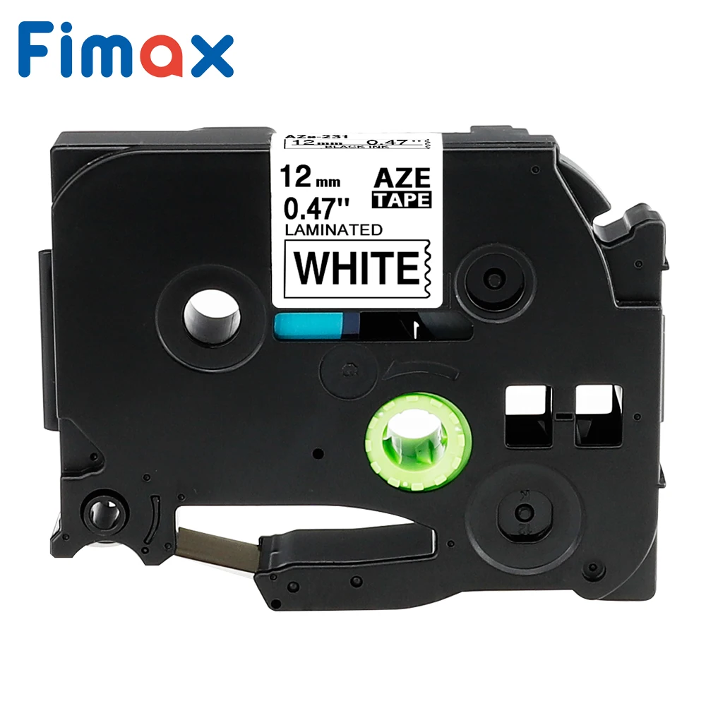 Fimax 100 шт. TZe231 TZe-231 TZ231 12 мм ярлык совместимый принтер наклеек Brother P-touch PT1010 PT-D210 Tze831