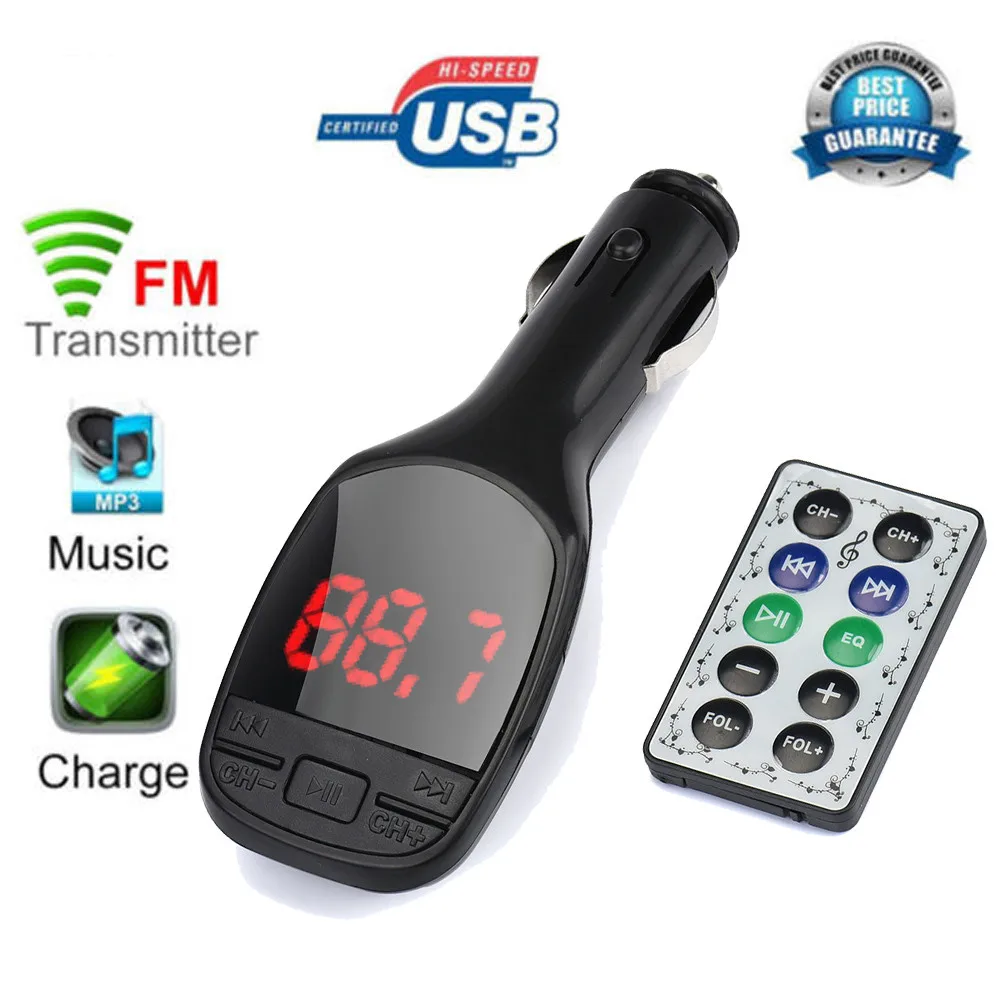 HL Беспроводной MP3 плеер Авто FM передатчик модулятор lcd автомобильный комплект USB SD MMC Пульт дистанционного управления Прямая поставка aug31