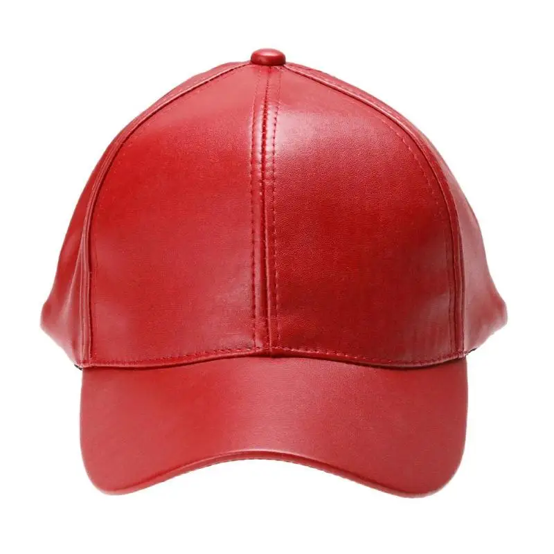 Мужская и Женская бейсбольная Кепка из искусственной кожи, Кепка Snapback для спорта на открытом воздухе, регулируемая модная кепка, Красный/хаки/черный/розовый/темно-синий/коричневый