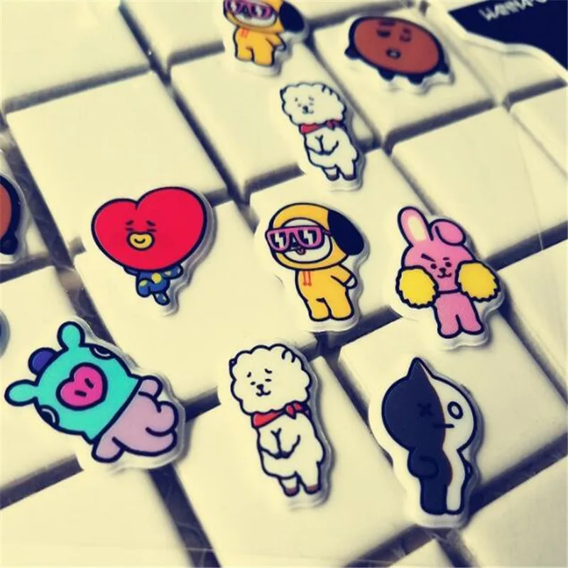 2018 Новое прибытие Kpop BT21 корейский Звезды BTS Bangtan мальчики мультфильм наклейки для
