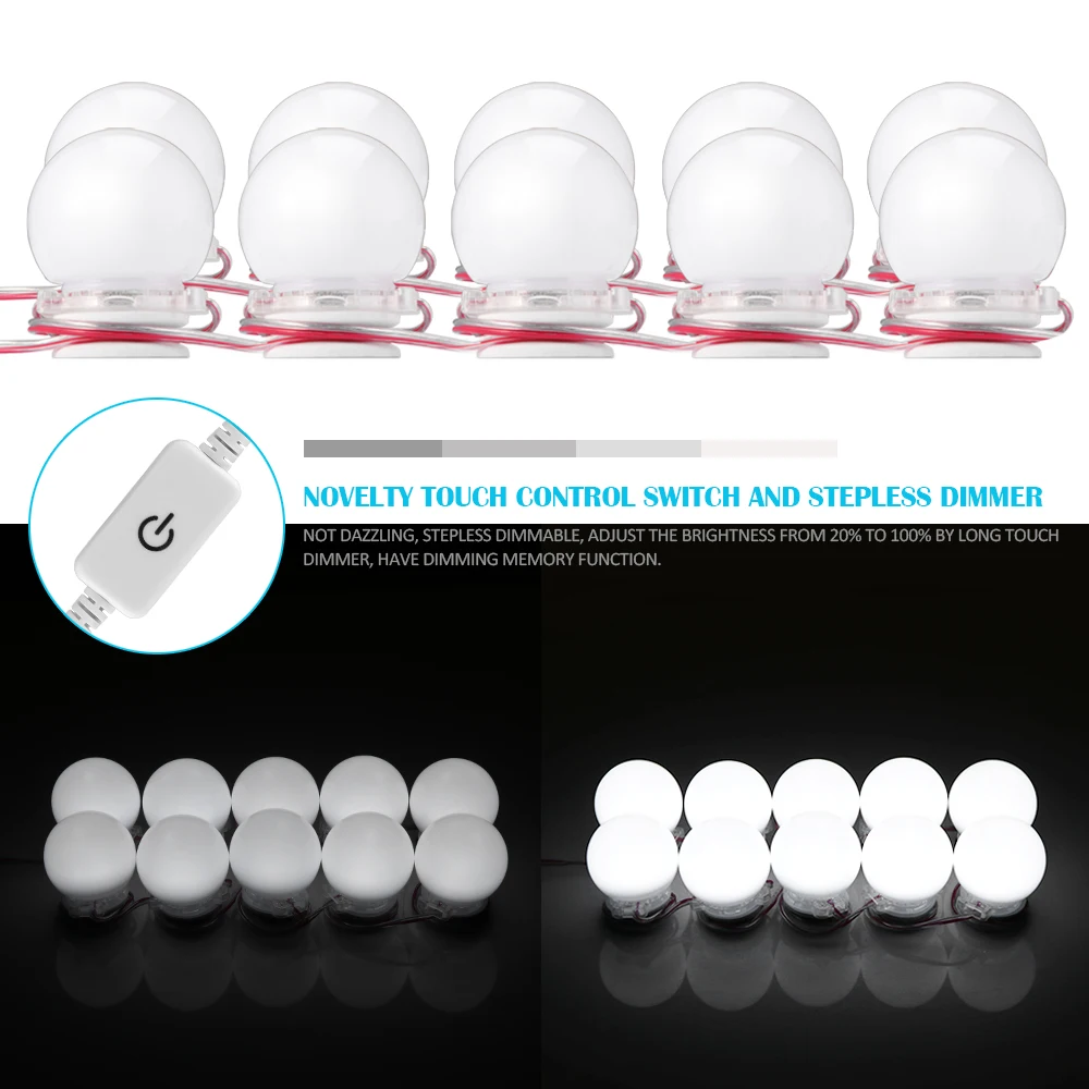 Konesky Led косметическое зеркало для макияжа Голливуд DIY лампа Светодиодная струна
