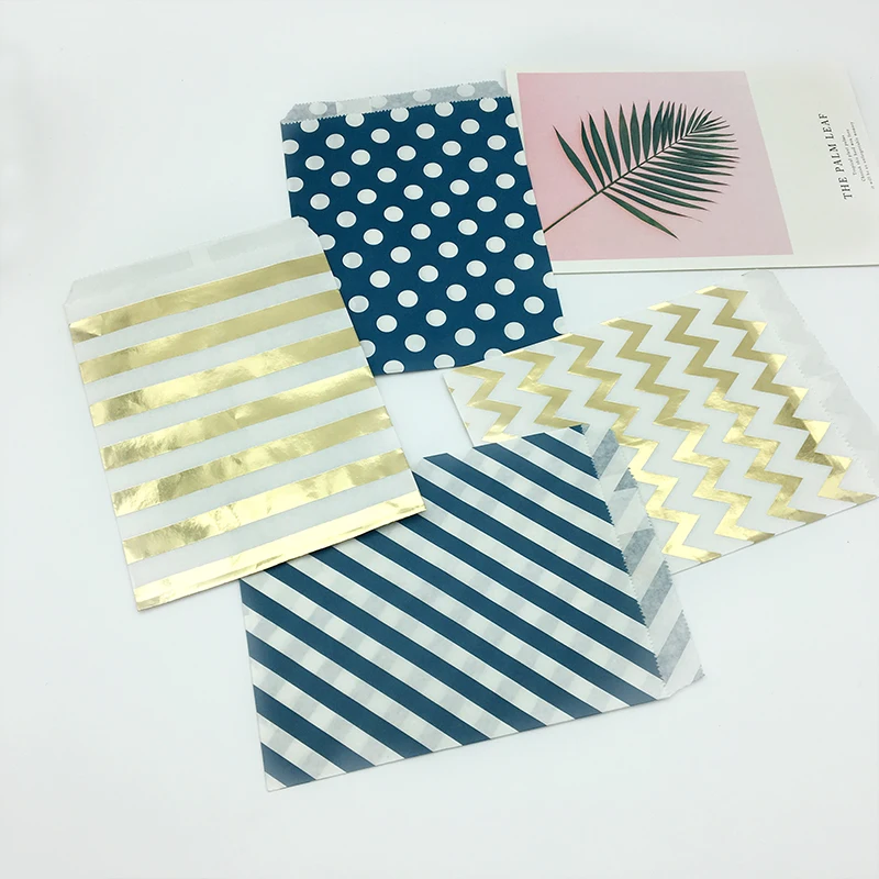 200 шт цветные бумажные мешочки для обработки фольги золотые и черные сладкие