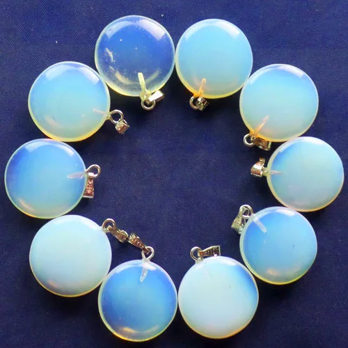 (10 шт./лот) Опал натуральный опал Опалит круглая бусина Подвеска 20x5 мм Бесплатная