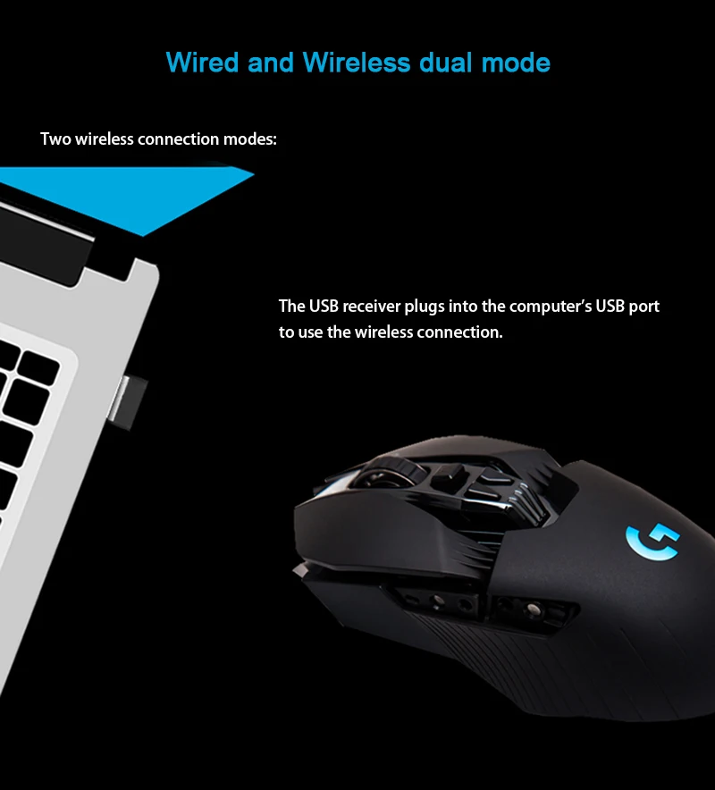 Беспроводная игровая мышь logitech G903 LIGHTSPEED 12000 MAX dpi для геймера мыши