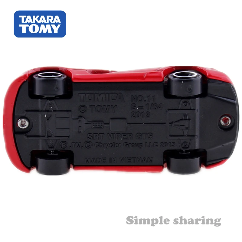 Takara Tomy TOMICA No.11 SRT VIPER GTS Mould 1:64 литые Миниатюрные модели автомобилей коллекционные