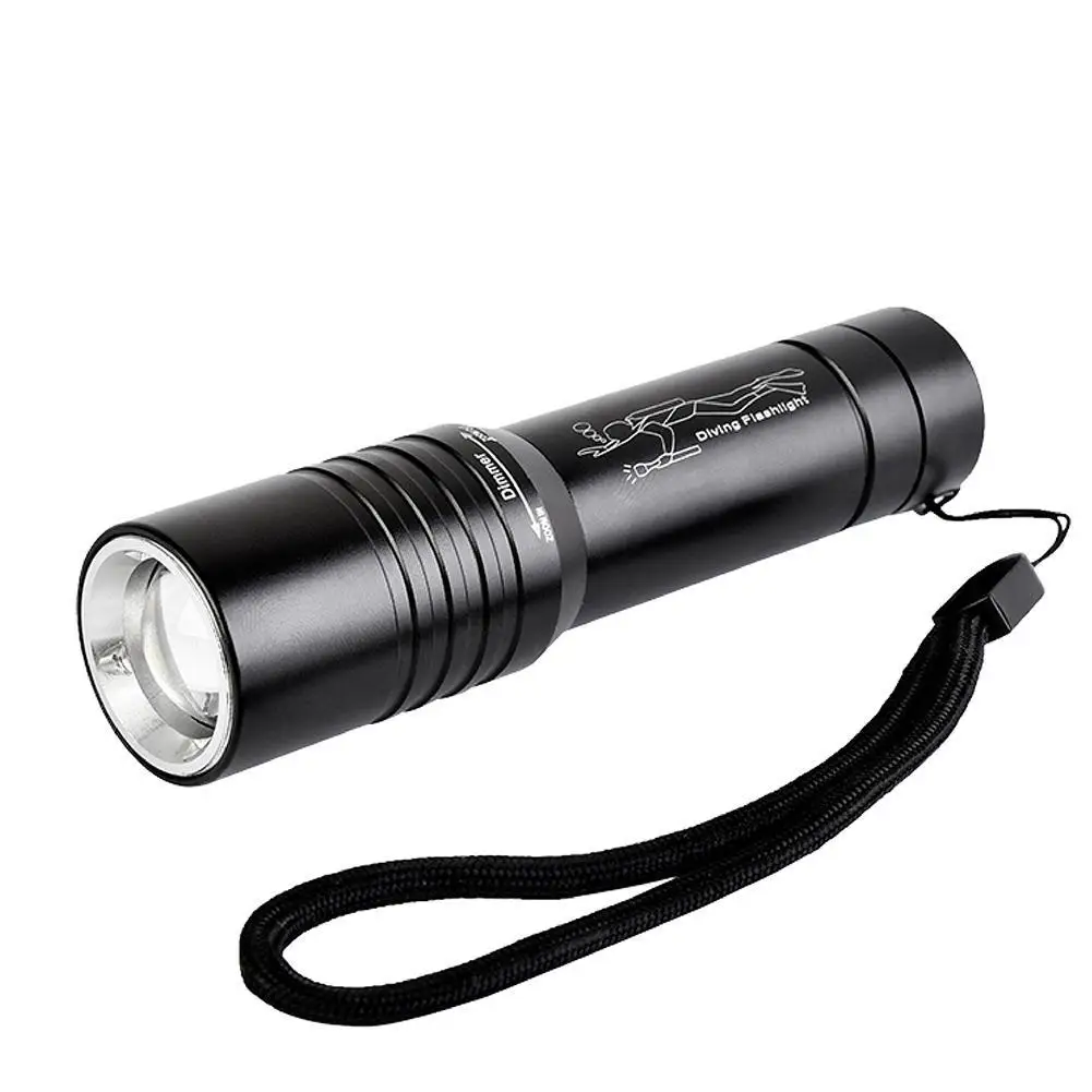 Масштабируемый 400LM T6 светодиодный водонепроницаемый Дайвинг фонарик Для