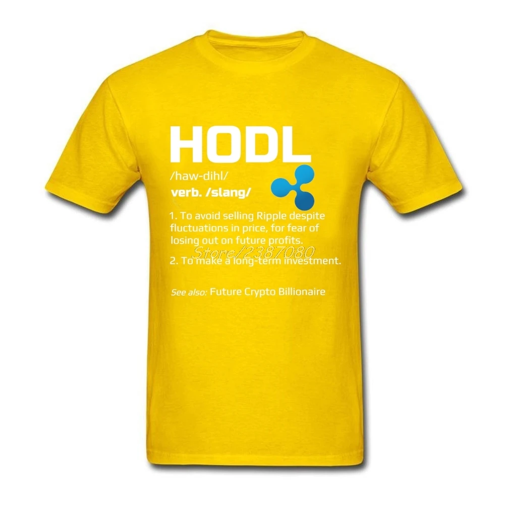 HODL определение пульсация футболки с надписями Big Размеры короткими рукавами