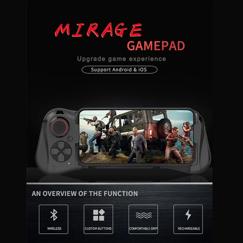 Геймпад беспроводной Bluetooth Расширенный контроллер прочный для Android Портативный