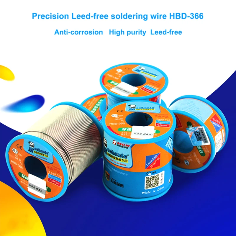 

MECHANIC Lead-free Low Temperature Solder Wire 0.3/0.4/0.5/0.6/0.8mm 40g Melting Point 210 Degrees Welding Wire
