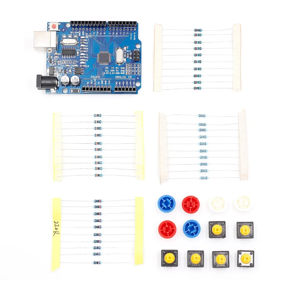 1 компл. Новый Стартовый Комплект UNO R3 мини макетная светодиодный светодиодная