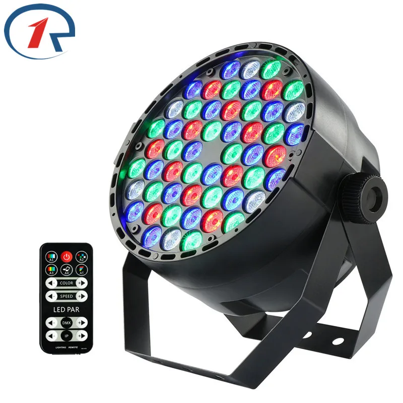 

ZjRight 54 led Par light IR Remote RGBWDMX 512 concert Christmas lights Sound control Party KTV Halloween decoration headlamp