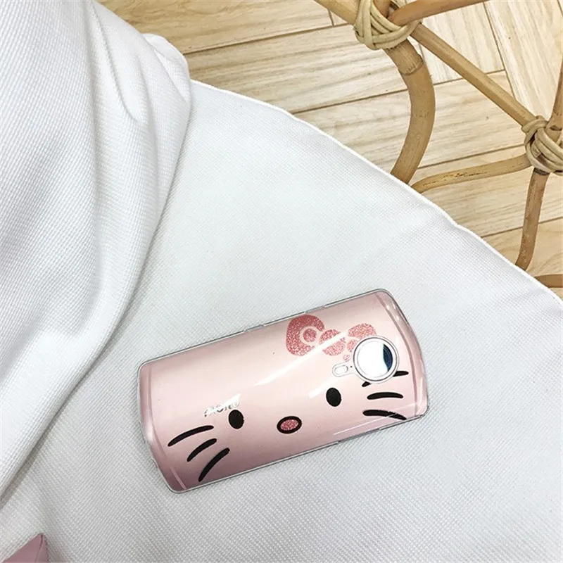 For Meitu M6 T8 Cases Fashion Glitter Powder Transparent Soft TPU Cat Whole Face Pattern Phone Shell |