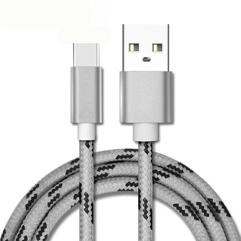 Фото Кабель USB Type C для быстрой зарядки кабель Galaxy S9 S8 Oneplus 6 P10 нейлоновый плетеный Кабель USB Type C для быстрой зарядки кабель Galaxy S9 S8 Oneplus 6 P10 нейлоновый плетеный