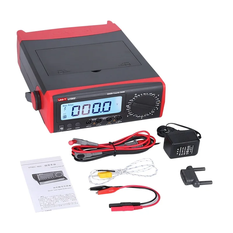Настольный цифровой мультиметр UT802 диапазон ручного измерения напряжения