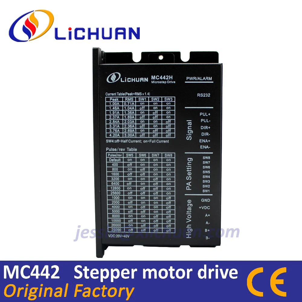 Lichuan хорошая цена цифровой Драйвер шагового двигателя MC442 DSP подходит Nema17 Nema23 CNC