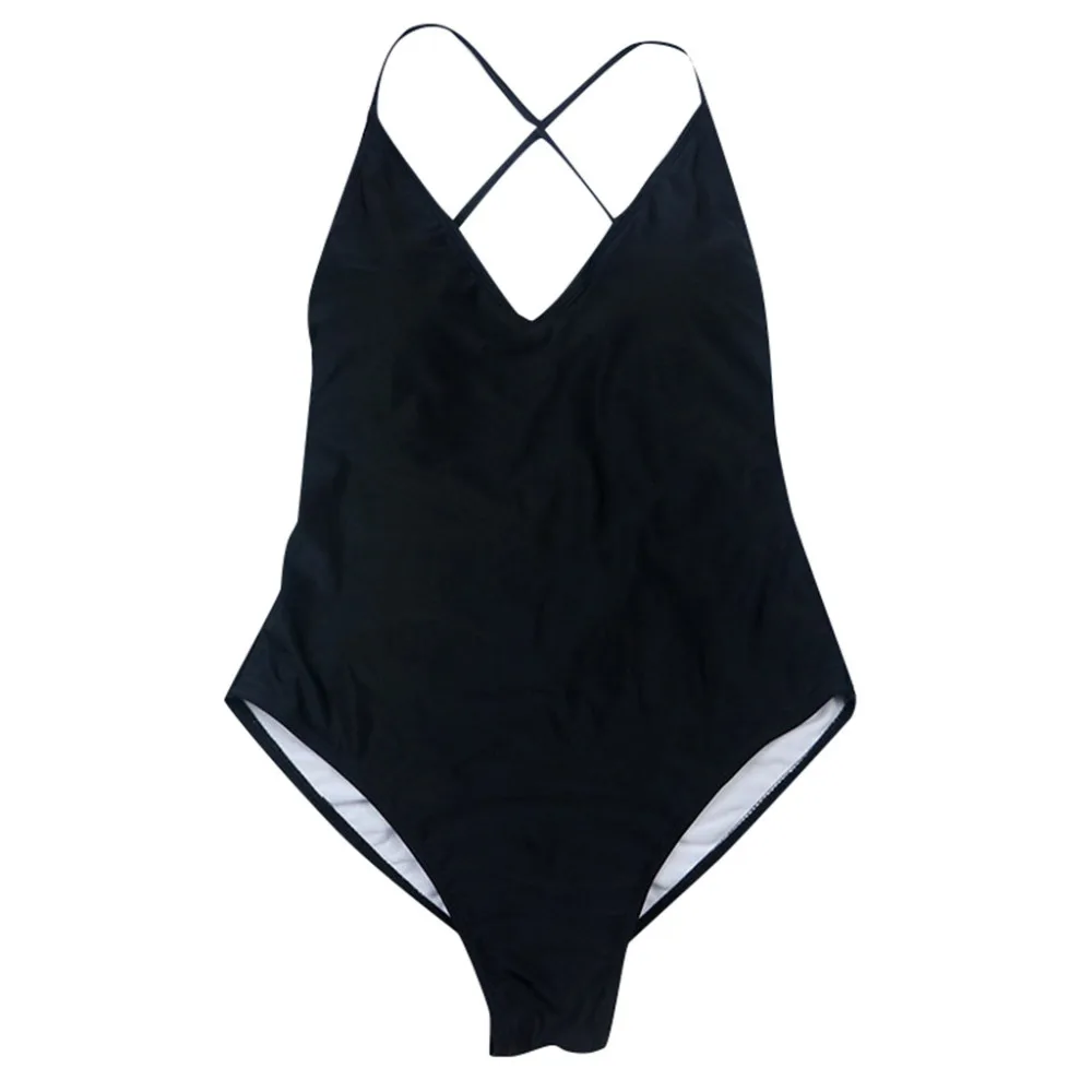 Summer Sexy Female Swimsuit Women One Piece Swimwear Bodysuit Halter Bandage Bikini Swimming pool | Спорт и развлечения