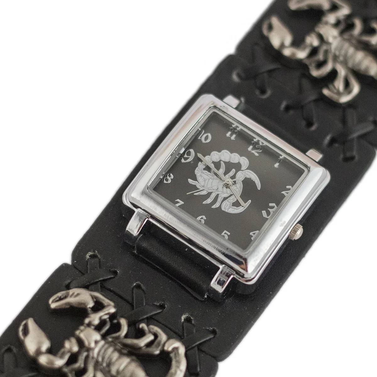 Модные Повседневное бренд мужские и женские часы Cool кожаные наручные Скорпион