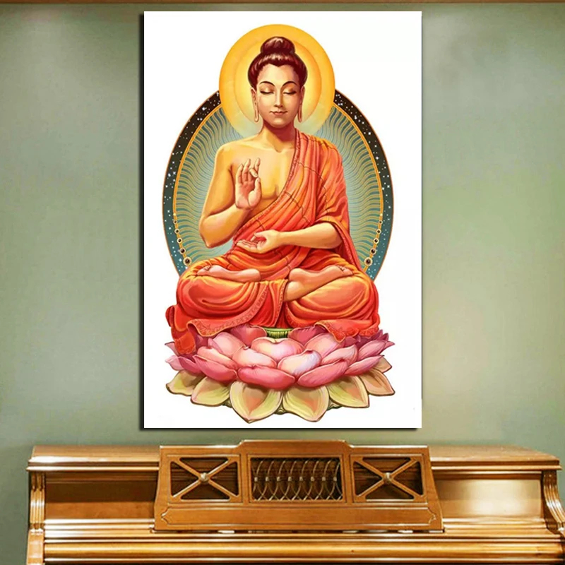 Будда иллюстрация Холст Картина Печать Гостиная Украшение дома Современное