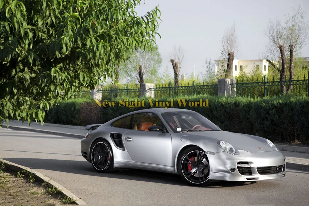 Матовая хромированная серебряная матовая алюминиевая виниловая оберточная