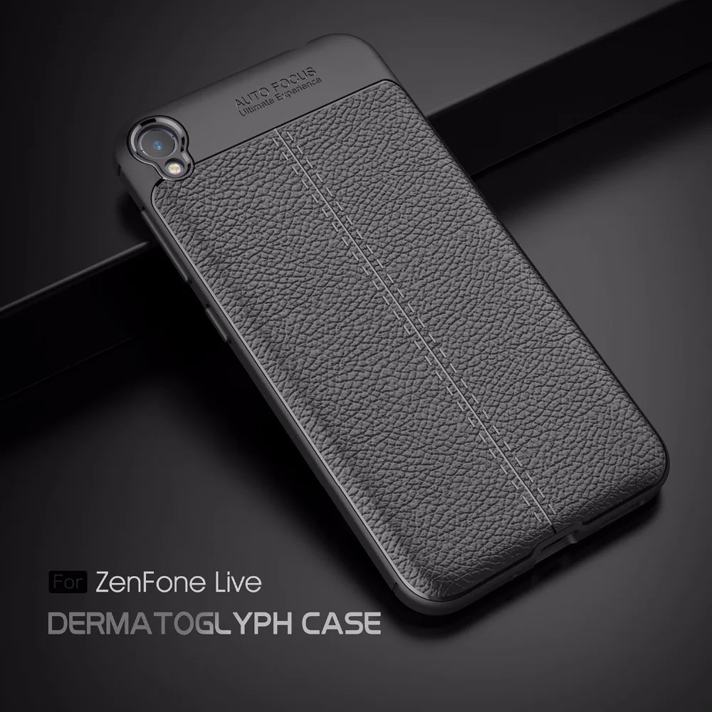 Для Asus Zenfone Live ZB501KL чехол личи Мягкая силиконовая полная Защита задняя крышка для 5