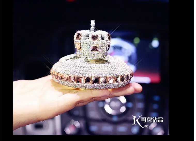 Автомобильный орнамент Кристалл Алмазная Корона Форма освежитель воздуха украшение приборной панели Автомобильный парфюмерный диффузор авто аксессуары для интерьера