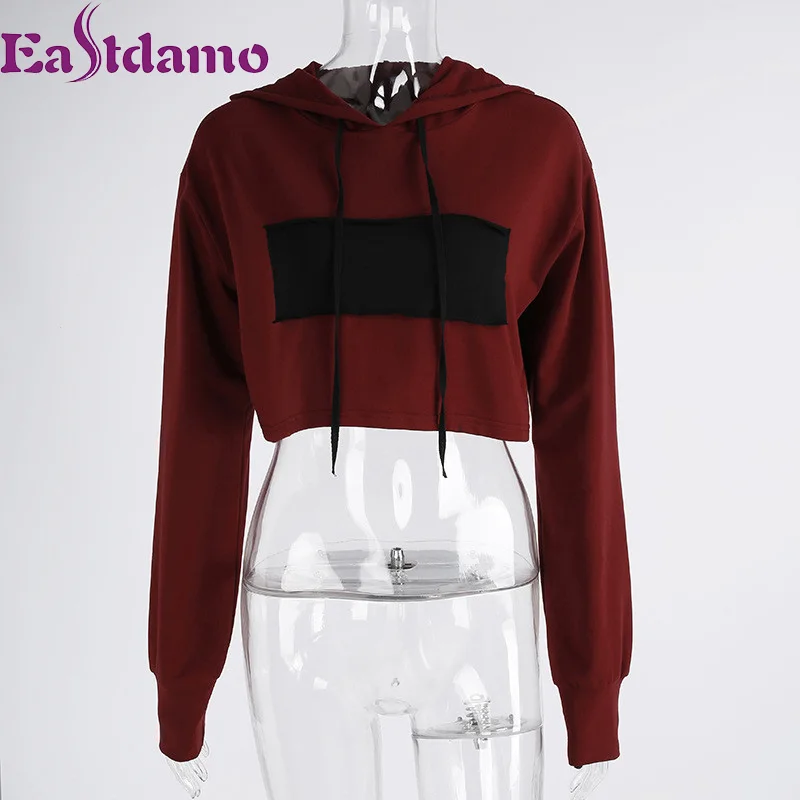 Eastdamo 2017 Women Hoodies Sweatshirt Harajuku Casual Pullovers Long Sleeve Solid Autumn Hooded Tracksuits Jumper outerwear | Женская