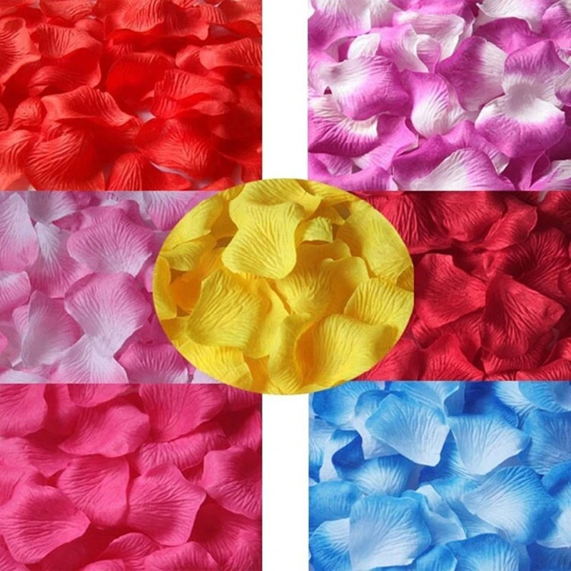 Модные искусственные шелковые лепестки роз 2000 шт./лот цветы свадебные украшения