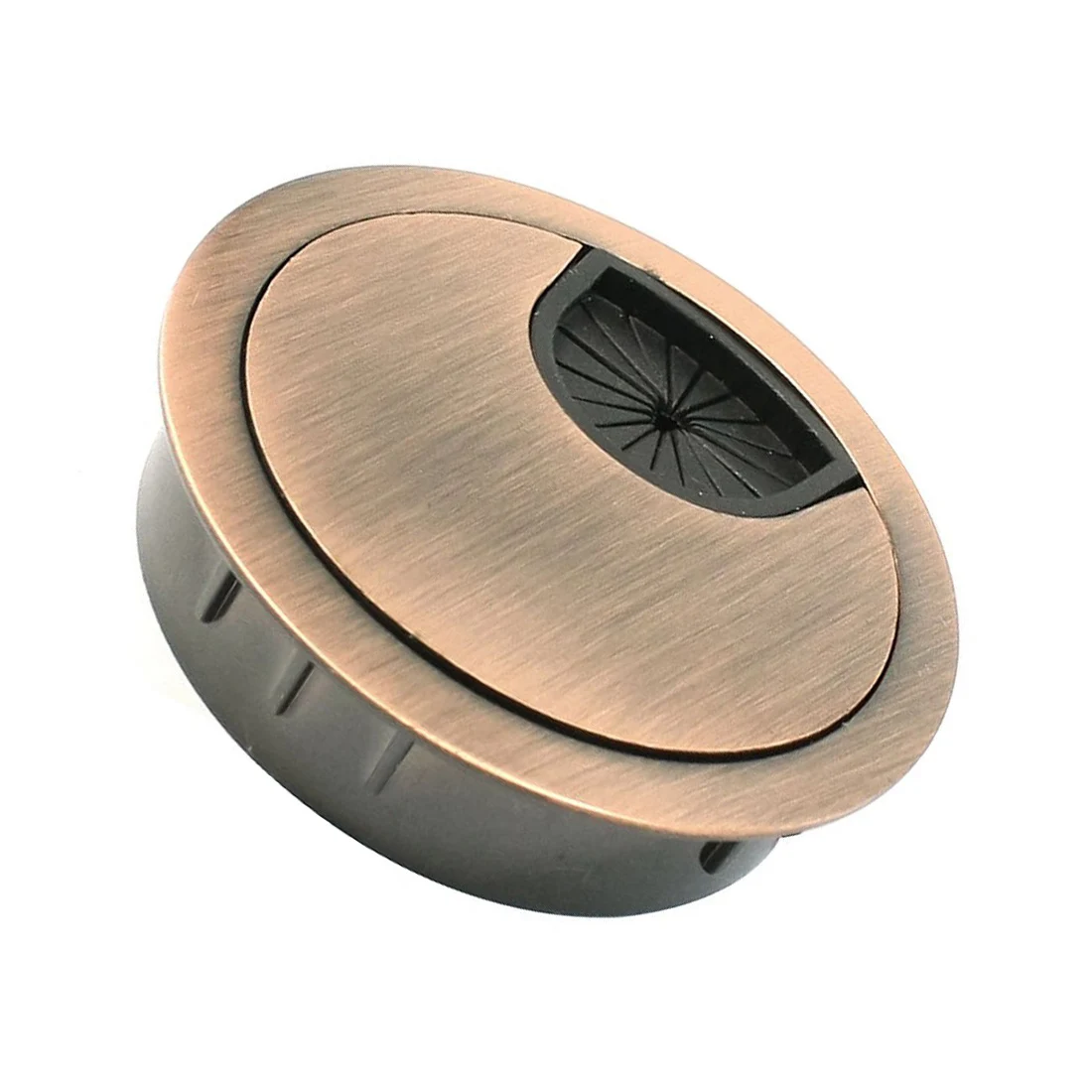 

TFBC-Computer Desk Metal Grommets Wire Cable Hole Round Cover Red-bronze