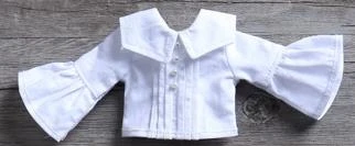 1 white shirt 1 шт. Ретро черная атласная юбка для Blythes, OB24, Azone S кукольная одежда Blyth Кукла одежда бабочка рукав рубашка аксессуары - Цвет: 1 white shirt