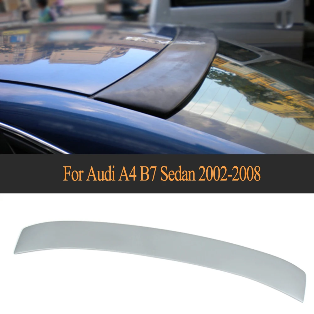 Grey PU Car Rear Roof Wing Spoiler For Audi A4 B7 Sedan 2002 - 2008 | Spoilers &amp Wings