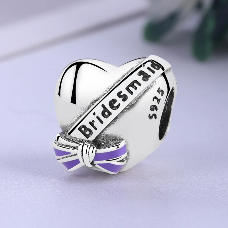 Charms Original 925 Sterling Silver Heart Women Beads For Jewelry Making Charm Fit Bracelet Diy Best Bridesmaid | Украшения и