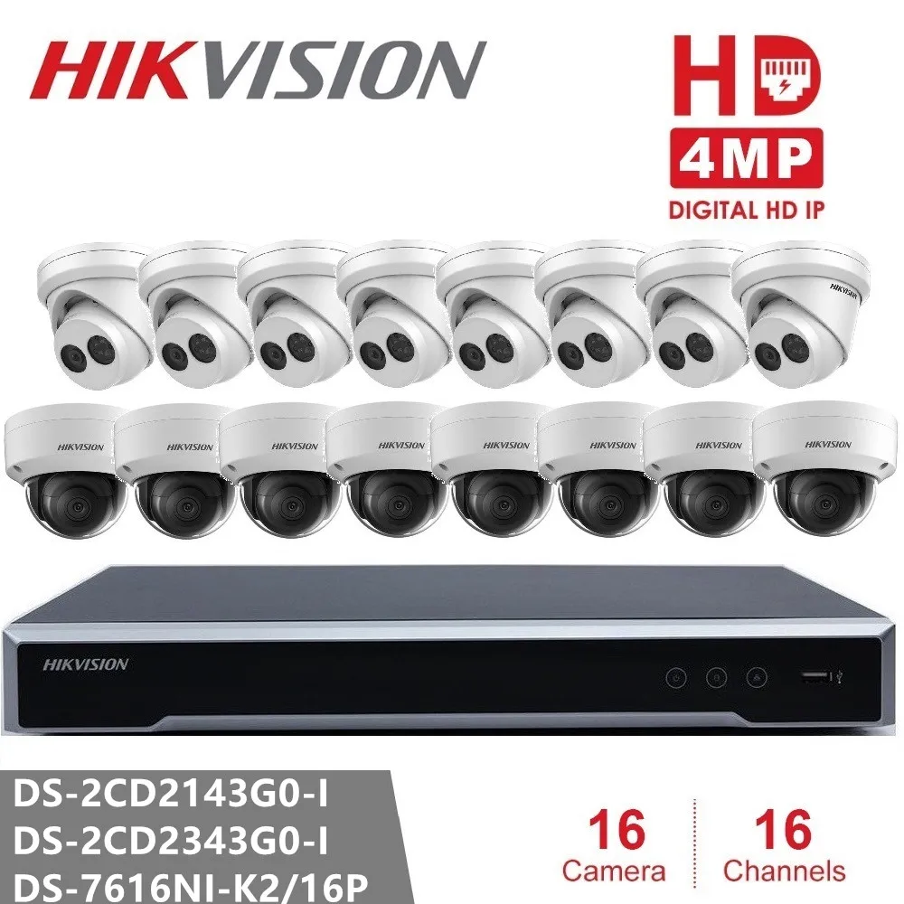 Hikvision DS 7616NI K2/16P 16CH 16POE H.265 Сетевая купольная камера безопасности|Камеры
