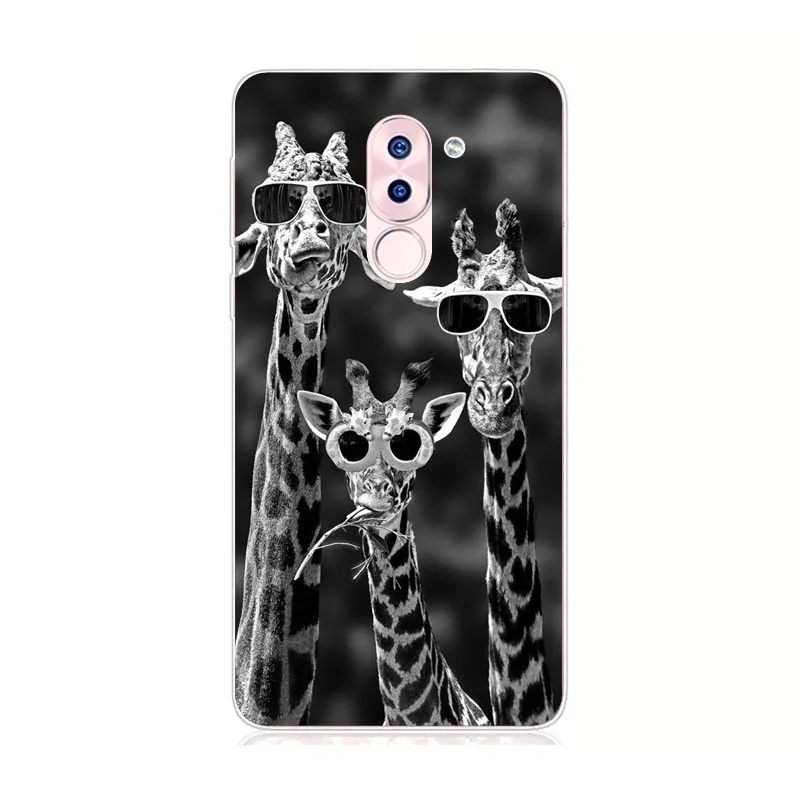 Huawei mate 9 lite Case Silicon tigon beast Painting Soft TPU Back Cover for Protect Phone cases shell |