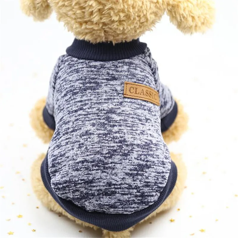 Dog Sweater Autumn Winter Puppy Clothes Solid Classics Soft Warm Cotton Cute Coat For Chihuahua Teddy XS XXL |