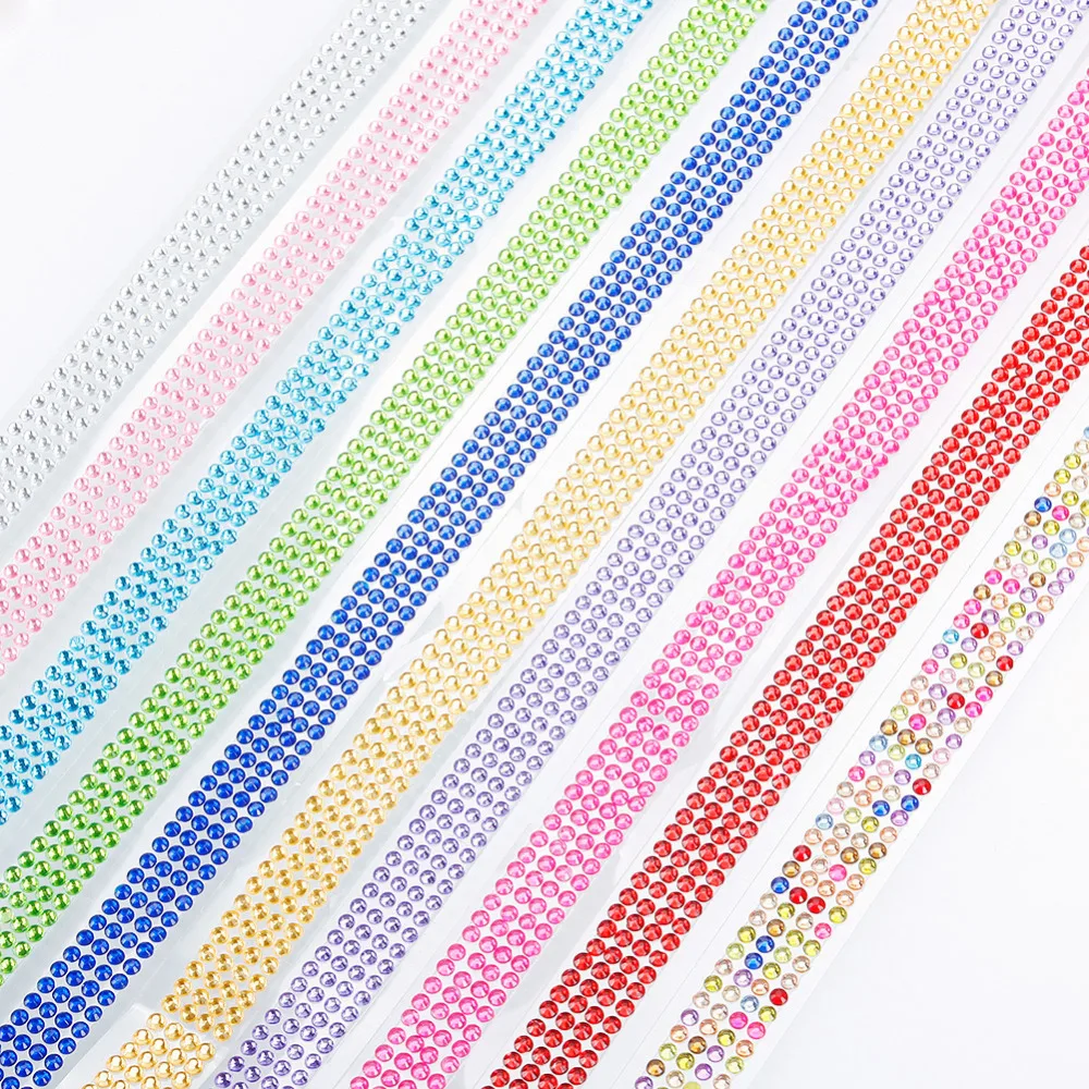 Новые популярные самоклеящиеся стразы наклейка сделай сам клейкая лента для