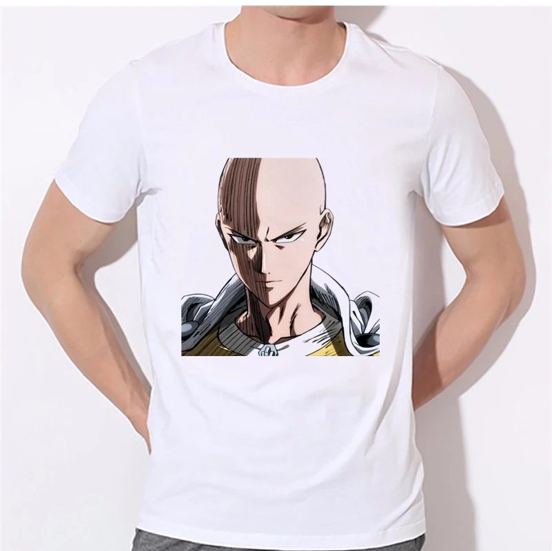 MOE СЕРФ Для мужчин футболка японских комиксов Супермен One Punch Man лысый Сайтама